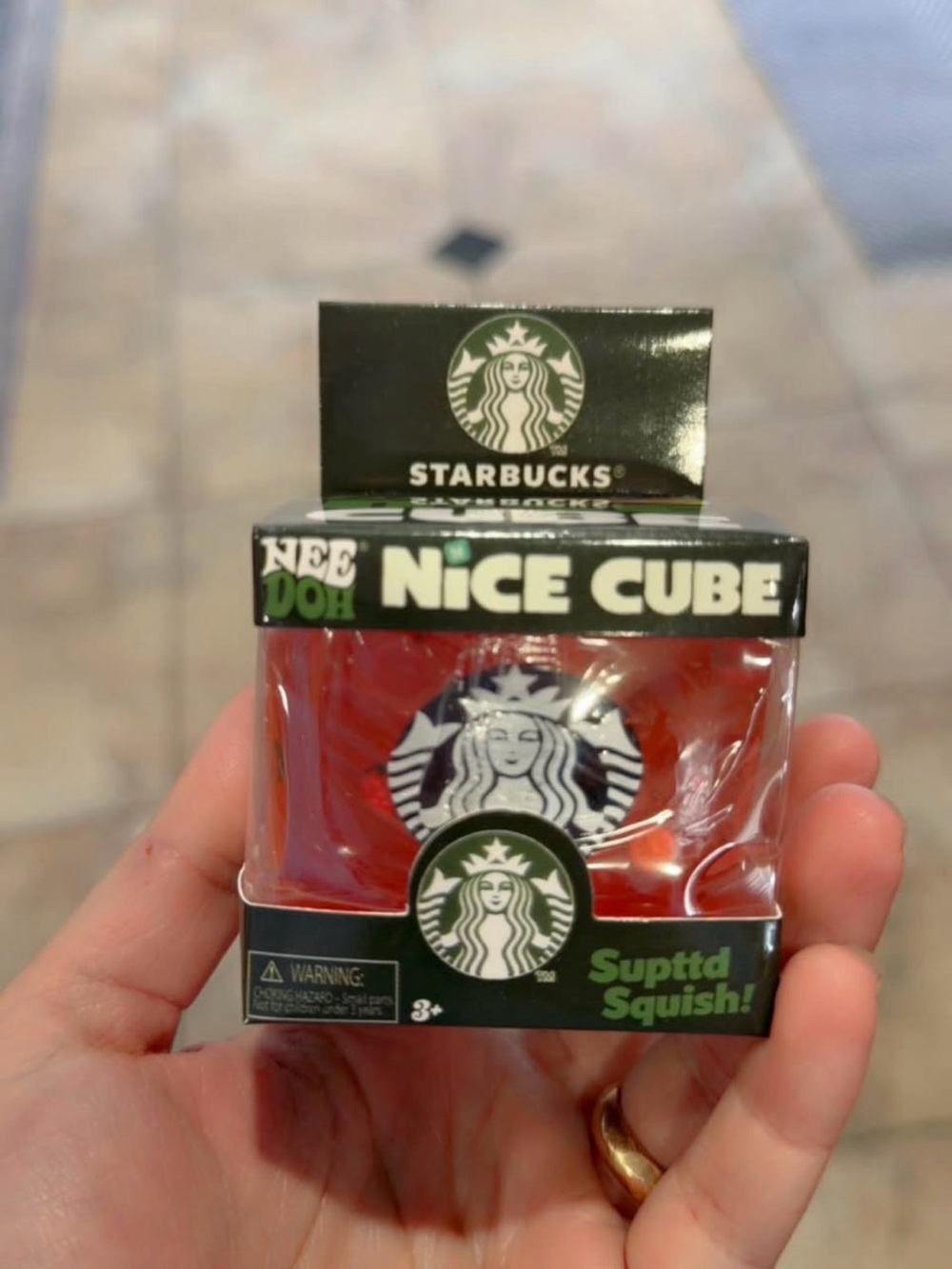 Starbucks Red Nice Cube Squishy Stress Toy